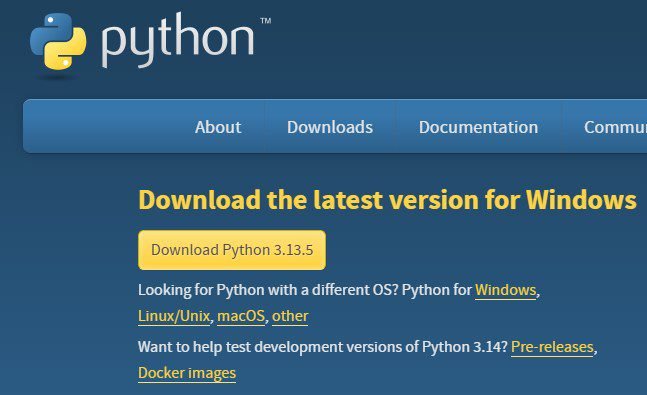 Tải về bản cài đặt Python cho Windows
