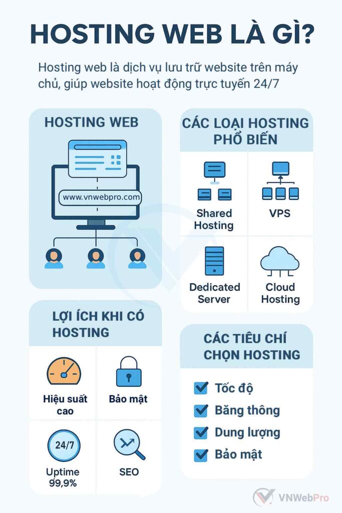 Infographic hosting web